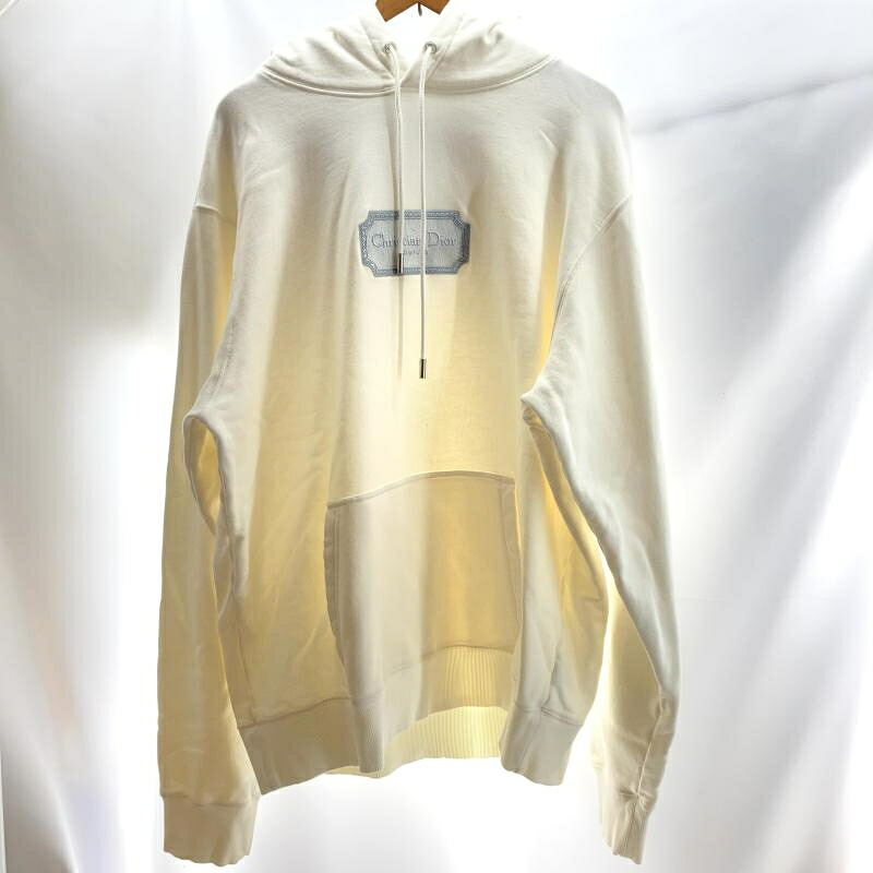 【中古】Christian Dior 23ss COUTUREEMBROIDERED RELAX FITHOODIE パーカー 大いさXL 白いこと 243J691A0531 ディオール[19]