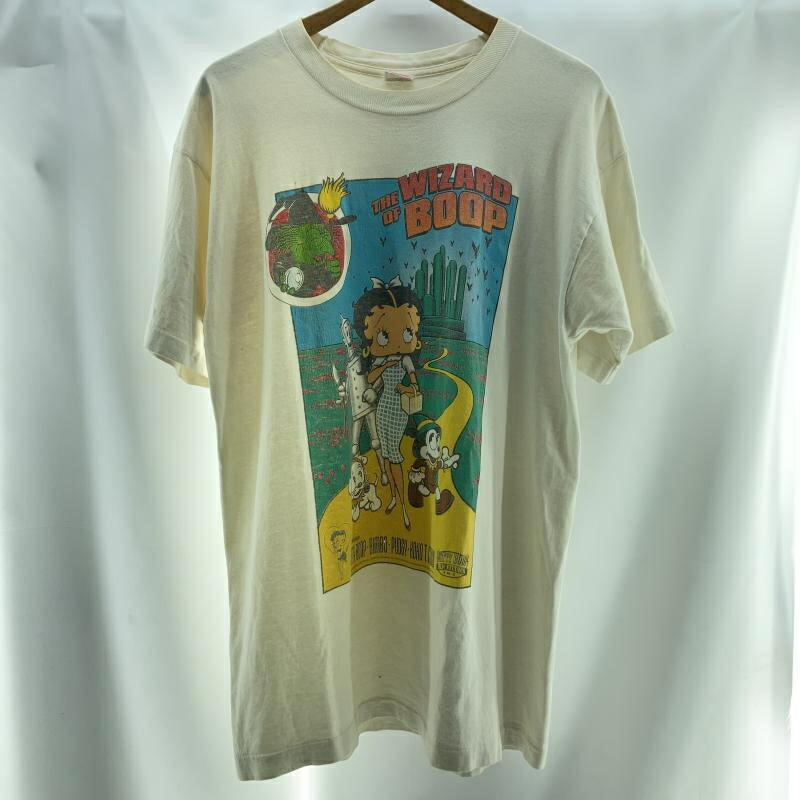【中古】90s Betty Boop フルーツオブザルームタグ ティーシャツ 大きさL[19]