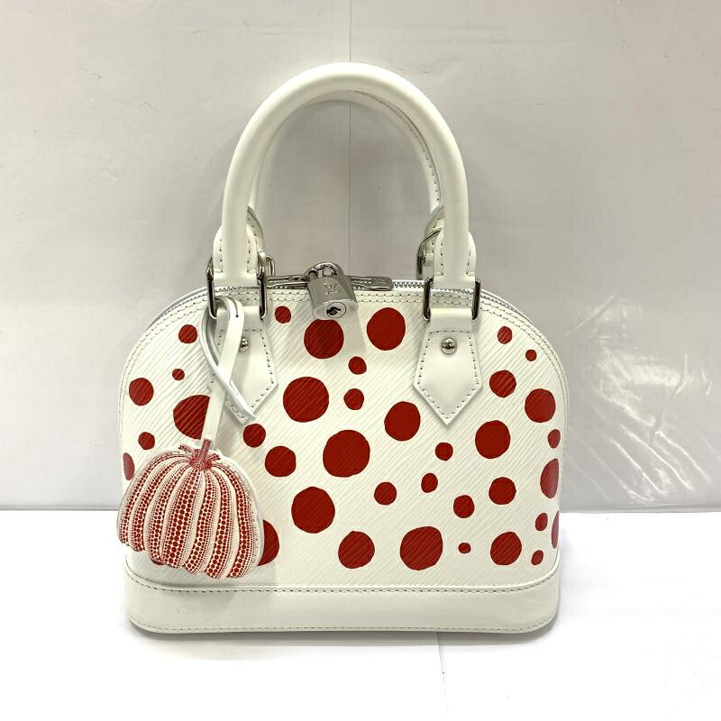 【中古】LOUIS VUITTON エピ LVｘYK アルマBB 草間彌生コラボ ホワイト M21712 ルイヴィトン クサマヤヨイ[92]｜お宝創庫