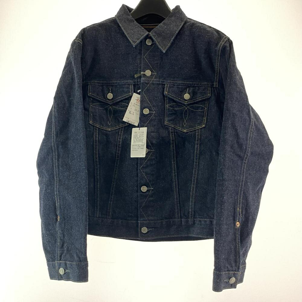 【RRL】ノーカラージャケット　NAVY サイズL オンライン ショップファッション - 【RRL】ノーカラー