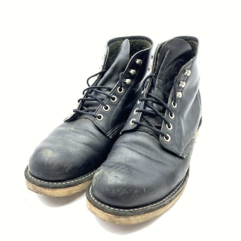【中古】RED WING 08年製 8165 アイリッシュセッター UK8 1/2 △紐ほつれ大 レッドウィング ブラック[19]