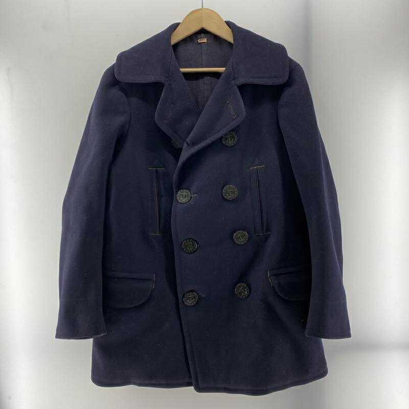 【中古】☆U.S NAVY 1910～20s 13スター 10ボタン Pコート ネイビー サイズ：M～L相当 ヴィンテージ 海軍[24]