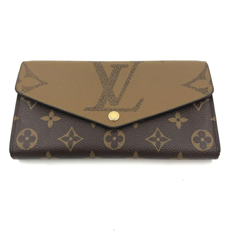 【中古】LOUIS VUITTON モノグラム・ジャイアントリバース ポルトフォイユ サラ M80726 ICチップ反応有 R-C ルイヴィトン[24]