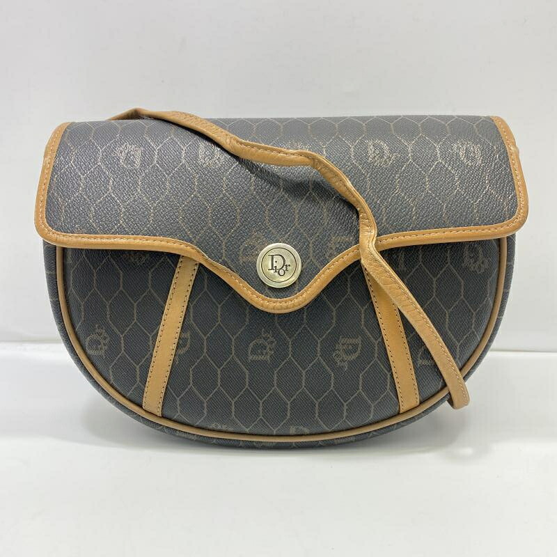 【中古】Christian Dior ハニカム柄 ショルダーバッグ ディオール[24]