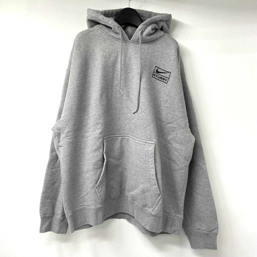 Nike Stussy コラボパーカー XL ライトグレー NIKE stussy ジップパーカー 新品 未使用 パーカー L グレー
