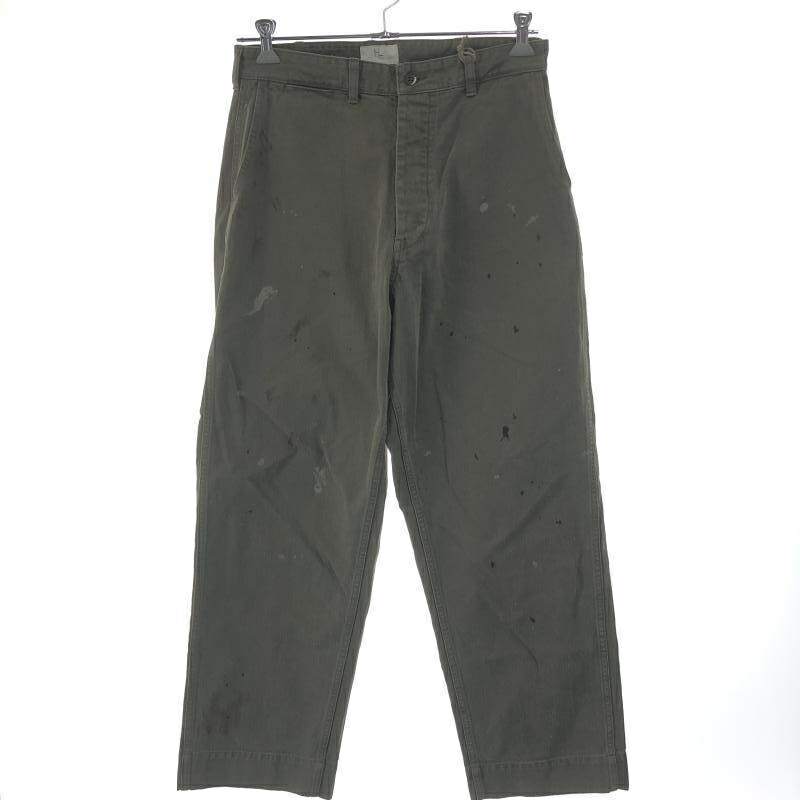 【中古】HERILL 24AW USMC HBT Pants ヘリンボーンツイルパンツ 2 グリーン ヘリル[10]