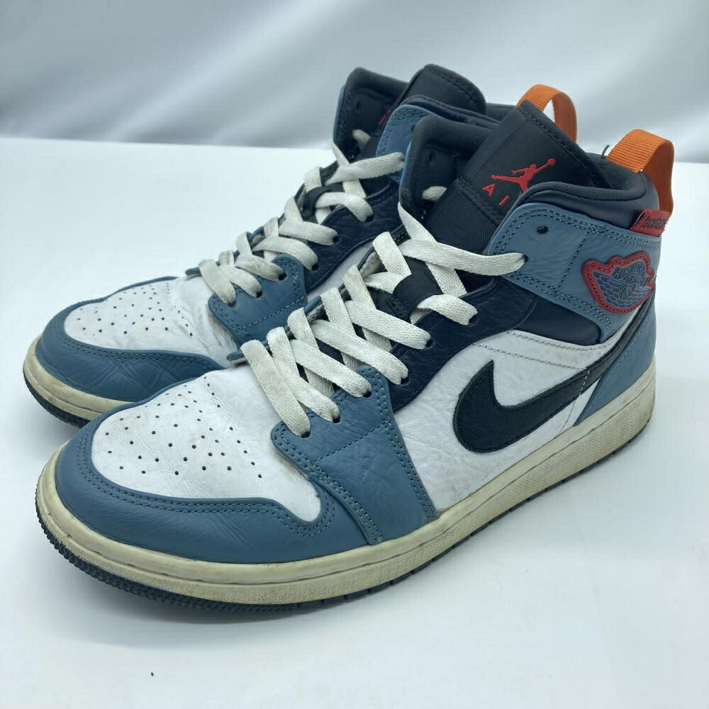 【中古】FACETASM×NIKE AIR JORDAN 1 MID White/Navy サイズ26.5cm CU2802-100 ファセッタズム ナイキ ジョーダン[19]