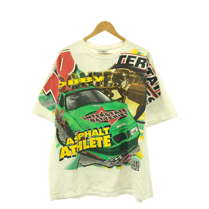 【中古】NASCAR 半袖Tシャツ サイズXL ホワイト ナスカー[91]