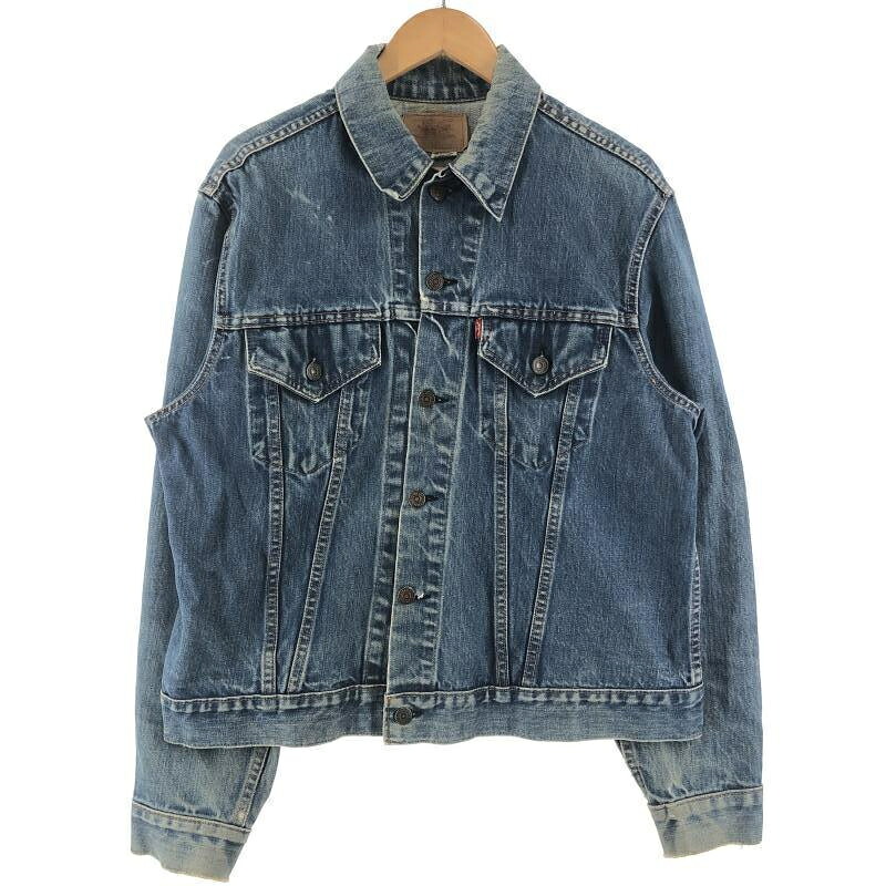 【中古】LEVI'S デニムジャケット ブルー リーバイス ボタン裏526[10]