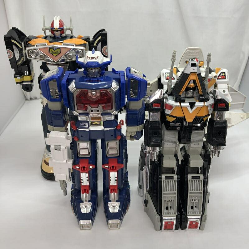 【中古】現状品・パーツ欠品アリ)電磁戦隊メガレンジャー ギャラクシーメガ・デルタメガ・メガボイジャー・メガウインガー 4体セット[91]画像