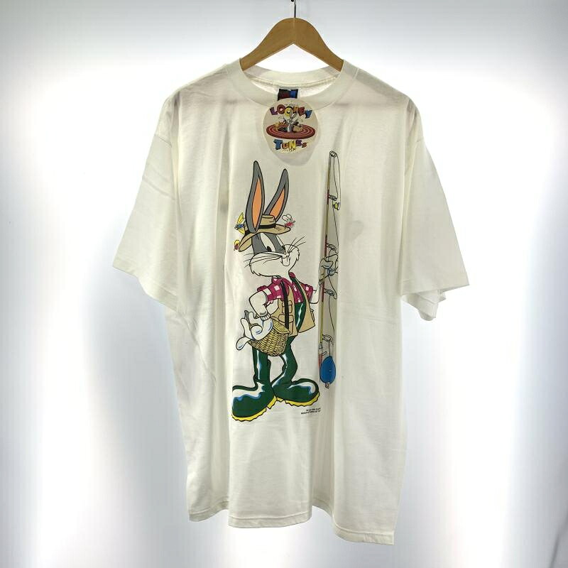 【中古】90s タスマニアデビル 両面プリント 白 タグ付 XL[19]｜お宝創庫