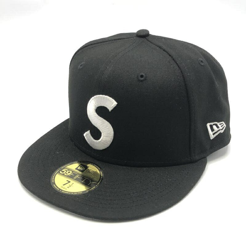 Supreme 59FIFTY 黒キャップ S刺繍 7 1/2 ニューエラ NEW ERA 21AW シュプリーム Supreme 59FIFTY MLB