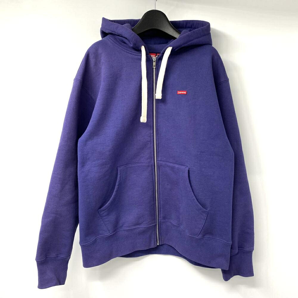 【中古】Supreme 22AW small box drawcord zip up ブルー サイズS パーカー ステューシー[17]