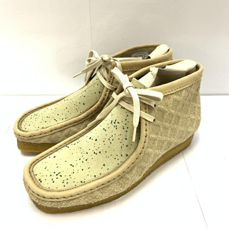 【中古】Clarks ORIGINALS X SWEET CHICK Wallabee Boot NATURAL/GREEN 25.5cm クラークス[92]