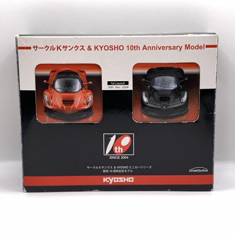 【中古】京商　1/64 La Ferrari(レッド/ブラック) 2台セット　開封品　箱傷み有[70]