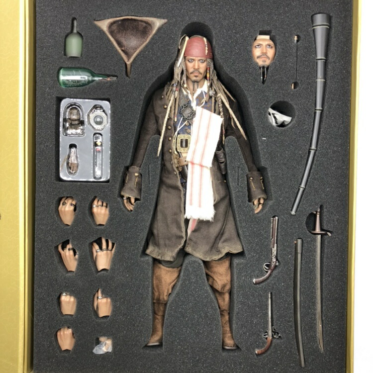 【中古】ホットトイズ　キャプテン・ジャック・スパロウ 「パイレーツオブカリビアン-生命の泉-」 ムービー・マスターピースDX 1/6　開封品[70]