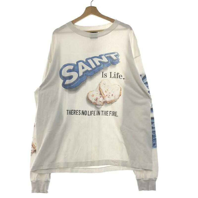 【中古】SAINT MICHAELL × Shermer ACADEMY Tシャツ XL SM-YS1-0000-C39 ホワイト セントマイケル シャーマーアカデミー[10]