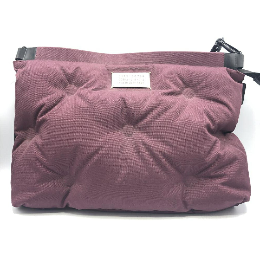 【中古】MAISON MARGIELA Glam Slam ナイロンショルダーバッグ ボルドーワイン S55WA0061 住み家 マルジェラ 瓦ゲットー[17]
