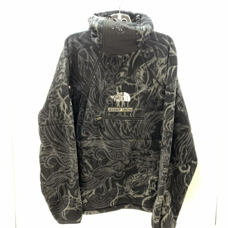【中古】Supreme×THE NORTH FACE Steep Tech Fleece Pullover Parka L ブラック シュプリーム×ノースフェイス[92]