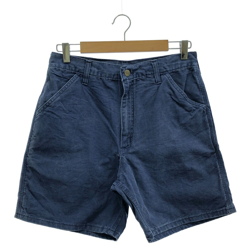【中古】90s Carhartt ショートパンツ サイズ31 1995年11月製造 ダック地 ブルー カーハート[19]