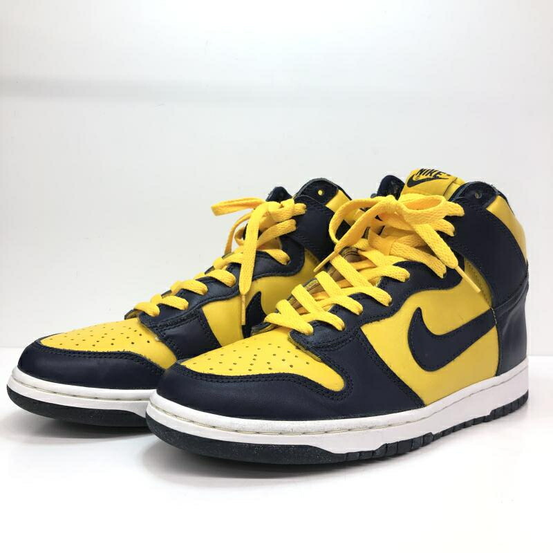 【中古】褒めたたえる用)NIKE DUNK LE 1998 MICHIGAN 27珊 630335-471 ナイキ ダンク ミシガン湖 刷り直す[66]
