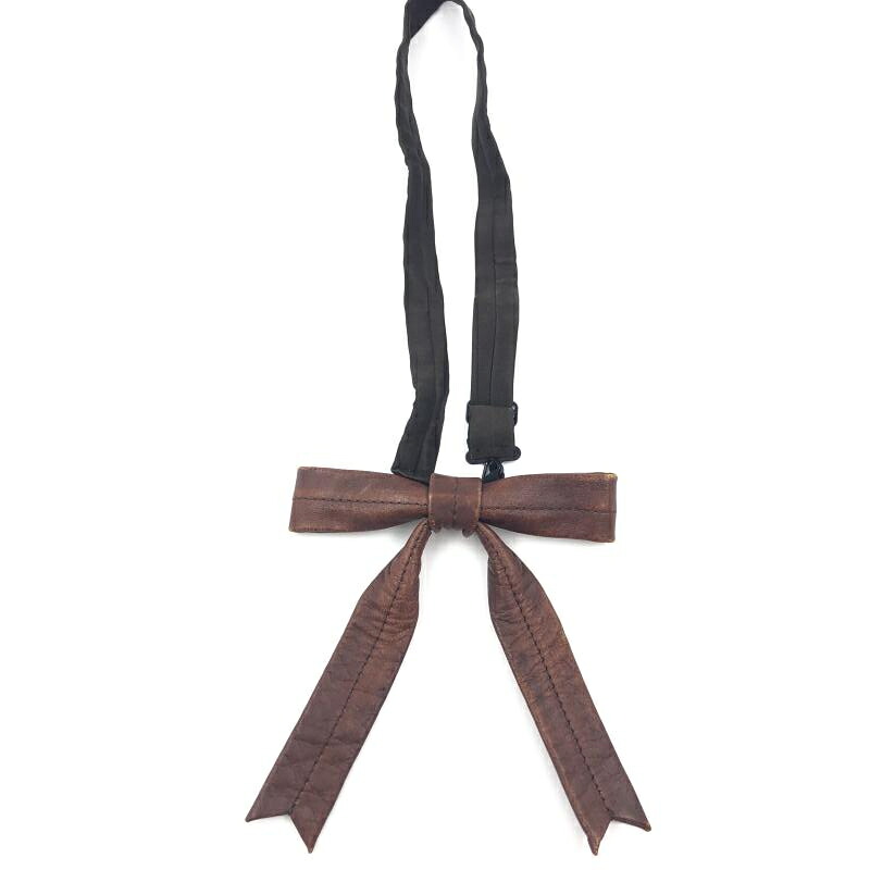 【中古】GROK LEATHER BOW TIE ブラウン [24]｜お宝創庫
