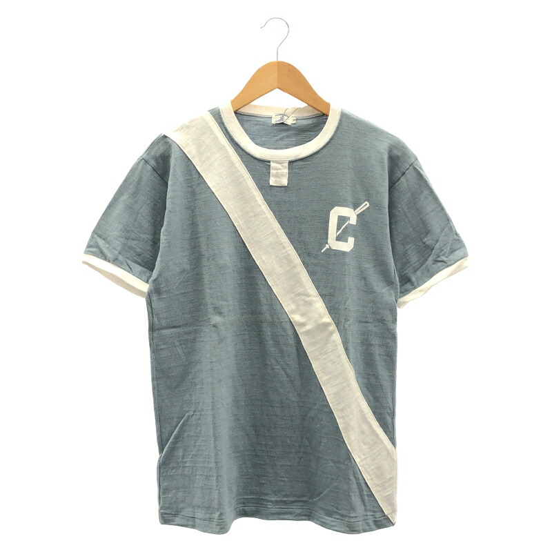 【中古】WAREHOUSE C SAX Tee 38 ブルー ウエアハウス[10]