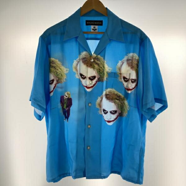 【中古】WACKO MARIA×THE DARK KNIGHT TRILOGY 戯け者 ハワイアンプルオーバー 大きさM ワコマリア[19]