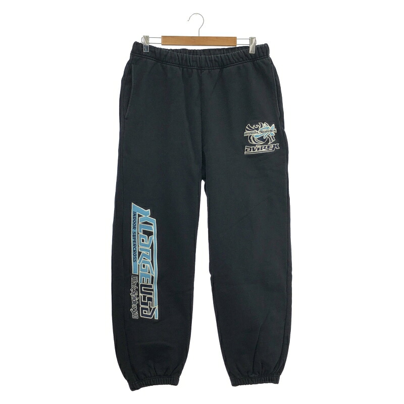 【中古】X-LARGE × AVIREX スウェットパンツ XL ブラック エクストララージ アヴィレックス[10]