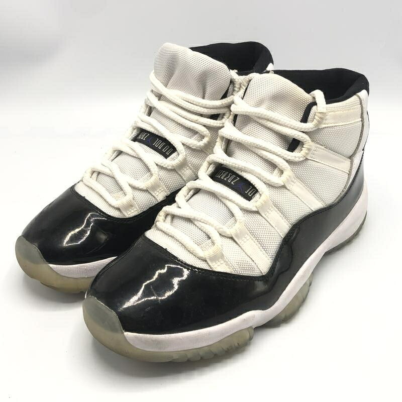 【中古】NIKE AIR JORDAN 11 RETRO スニーカー 27cm 378037-100 ブラック ホワイト ナイキ[10]