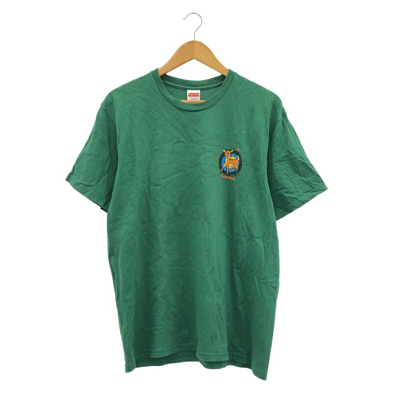 【中古】Supreme 22SS Deer Tee M 緑であること シュプリーム[10]