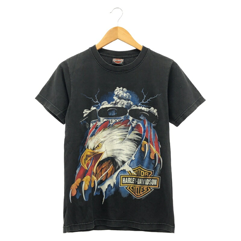 【中古】Harley Davidson 両面プリントTee M ブラック ハーレー ダビットソン[10]