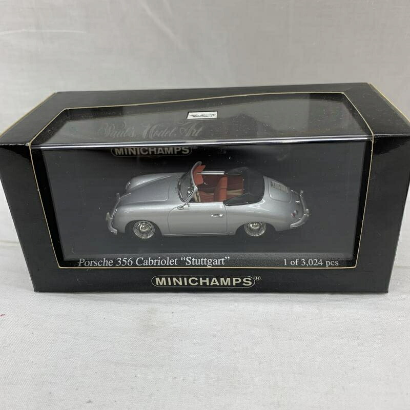 【中古】1/43 MINICHAMPS Porsche 356 Cabriolet Stuttgart シルバー[91]