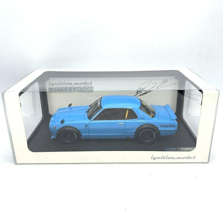 【中古】イグニッションモデル 1/18 LB-WORKS Hakosuka 2Door Light Blue[69]