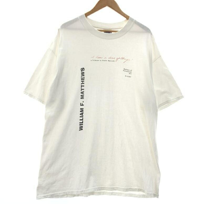 【中古】Hanes WILLIAM F. MATTHEWS プルオーバー XL 白いこと ヘインズ[10]