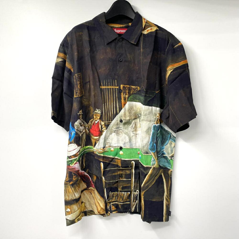 【中古】Supreme 25SS Ernies S/S Shirt Pool Hall サイズL マルチカラー 半袖 シャツ シュプリーム[17]