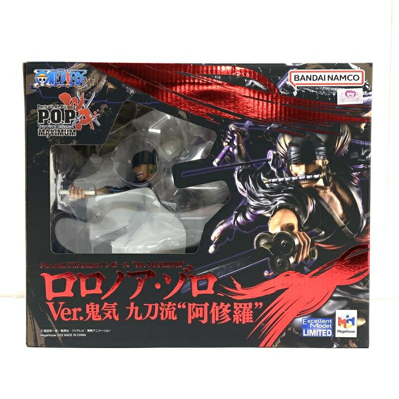 【中古】【開封/箱傷み】ロロノア・ゾロ Ver.鬼気 九刀流 “阿修羅” Portrait.Of.Piratesワンピース“WA-MAXIMUM”[95]