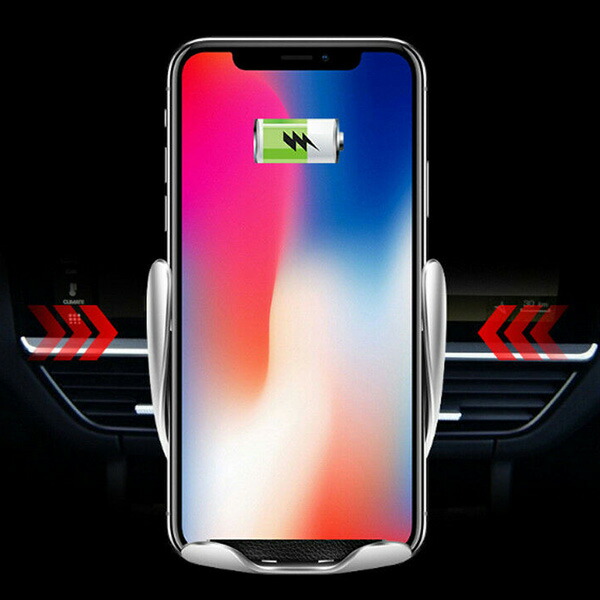定番から日本未入荷 車載ホルダー オートセンサー 自動開閉 ワイヤレス充電器 スマホホルダー スマホスタンド iPhone Android 急速充電  Qi 吸盤式 クリップ 車載スタンド 携帯電話 スマートフォン 送料無料 ###スマホホルダIN1-SL###  dagosanitarios.com.ar