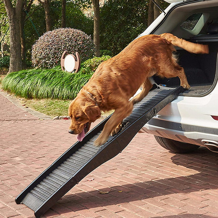 楽天市場 ペットスロープ スロープ 犬 ペット用スロープ ペット用 段差スロープ 折り畳み 車用 折りたたみ ステップ 傾斜 車 お年寄り コンパクト 持ち運び 犬 凹凸加工 滑り止め 安全 乗り降り 軽量 収納 送料無料 ｅｔｃｅｔｅｒａ