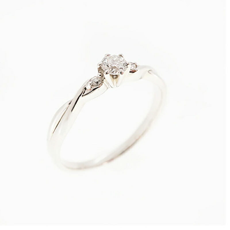 【ju196】 リング Pt900 プラチナ ダイヤモンド 0.15ct 11号 未使用【中古】レディース
