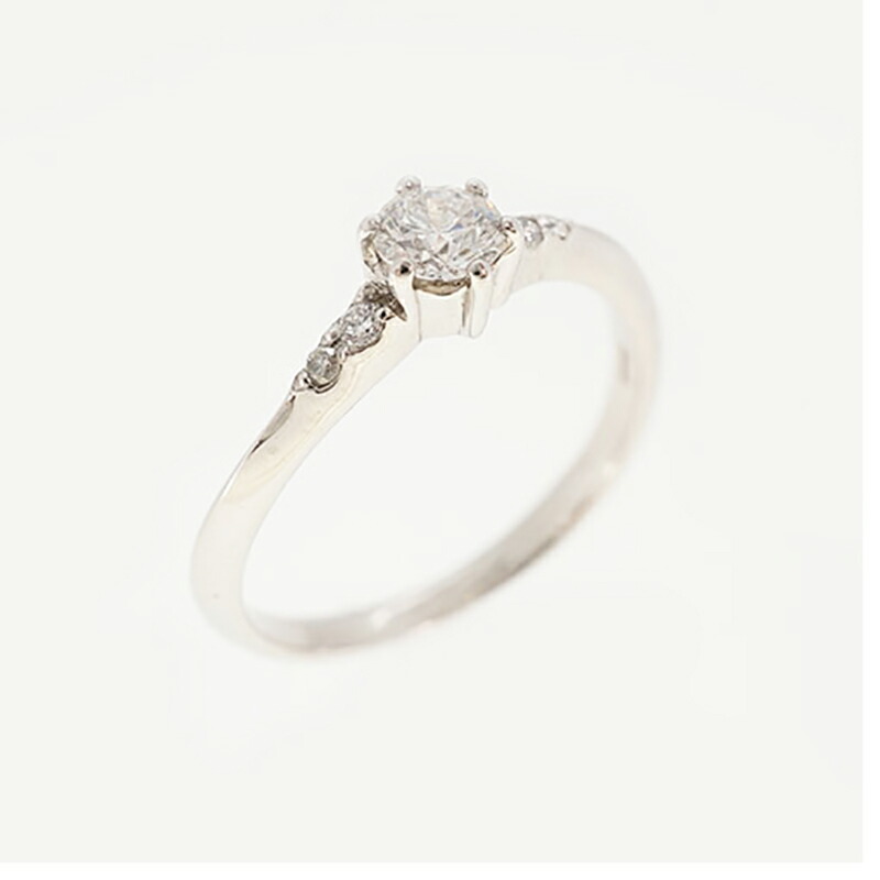 ＼エントリーでマラソンポイント5倍／【ju198】 リング Pt900 プラチナ ダイヤモンド 0.24ct/0.04ct 11号 未使用【中古】レディース