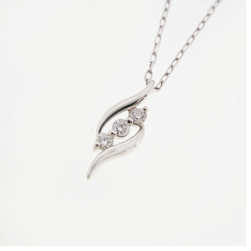 【jv457】 ネックレス Pt950 プラチナ ダイヤモンド 0.1ct 未使用【中古】レディース|おたからや 店