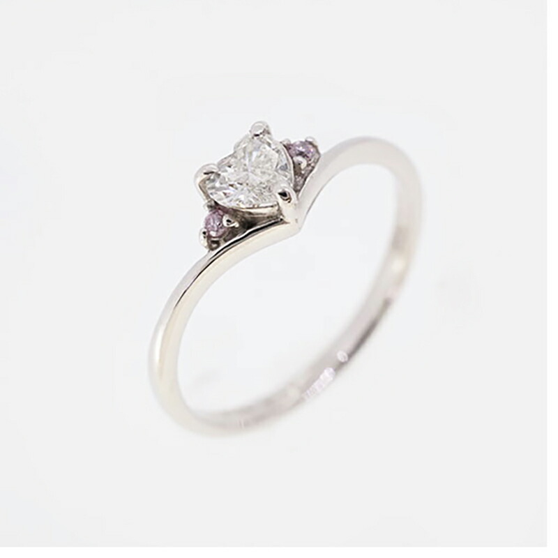 【jv489】 リング Pt900 プラチナ ダイヤモンド 0.241ct/0.10ct 11号 未使用【中古】レディース