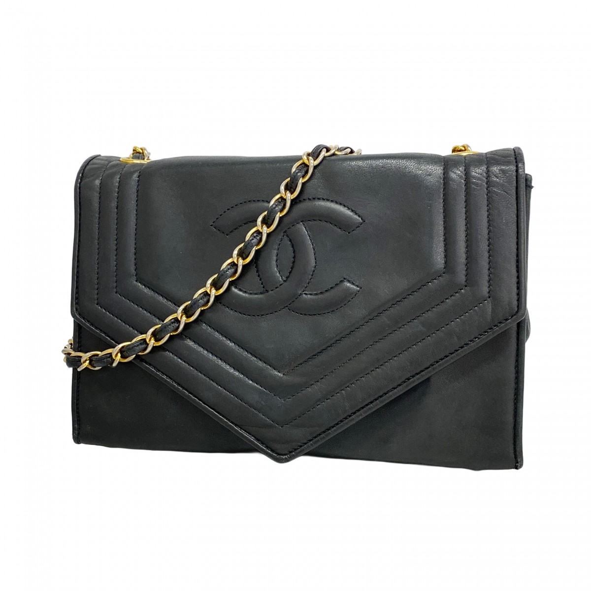 楽天市場】【5ce6387】シャネル ショルダーバッグ Wフラップ Wチェーン  