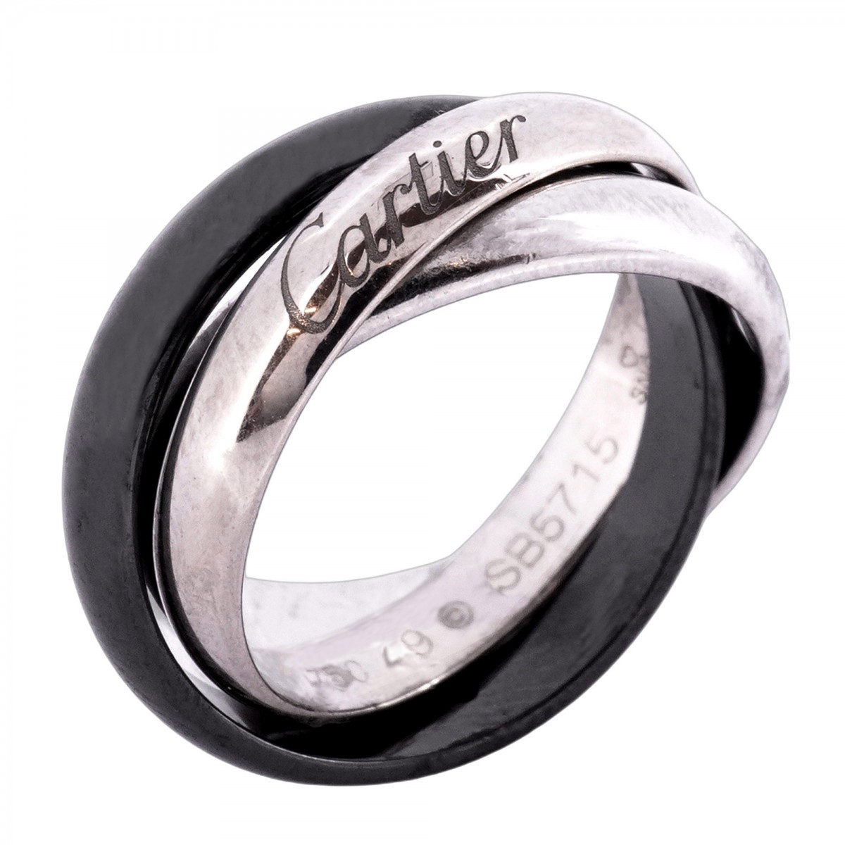 楽天市場】【5jeb0548】カルティエ リング C2 K18WG ホワイトゴールド  
