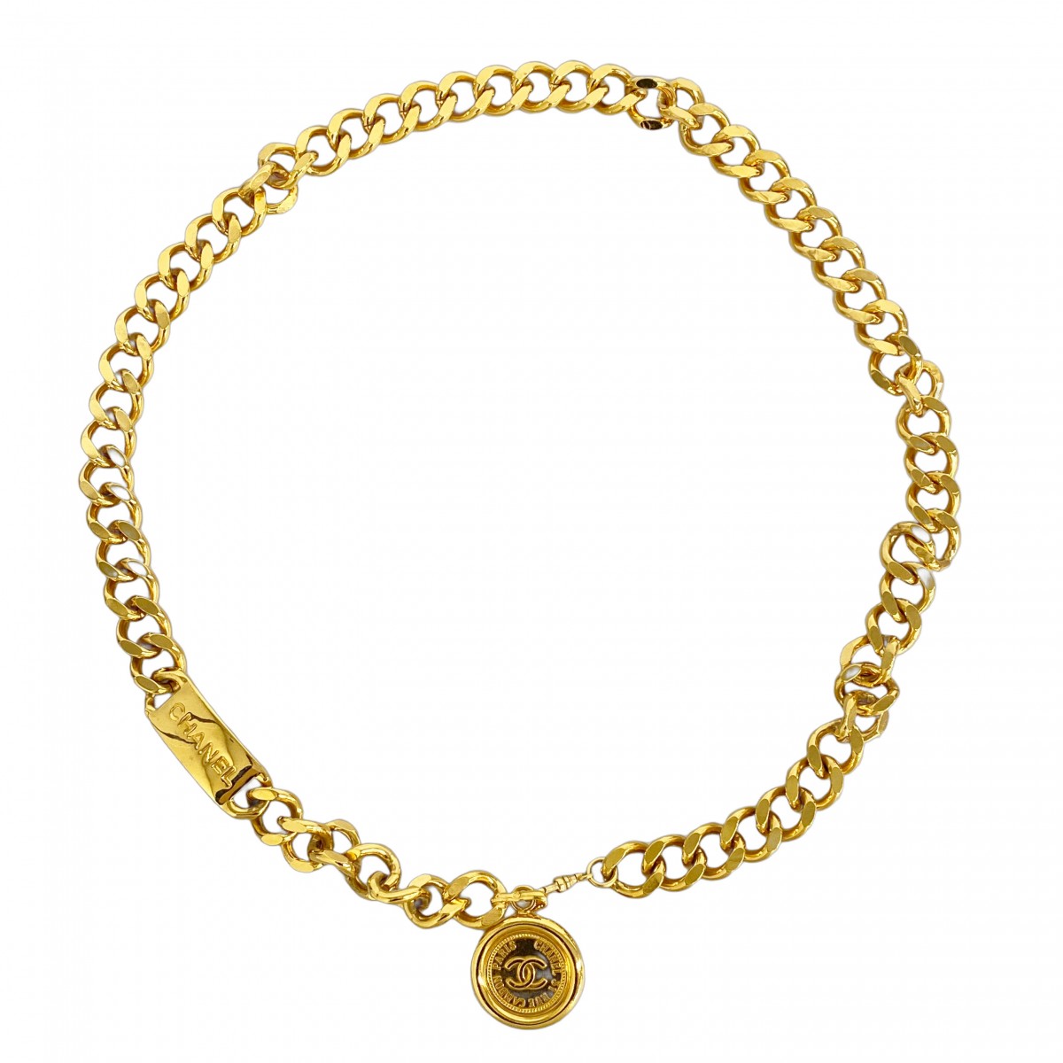 楽天市場】【CHANEL】シャネル チェーンベルト 金メッキ×レザー