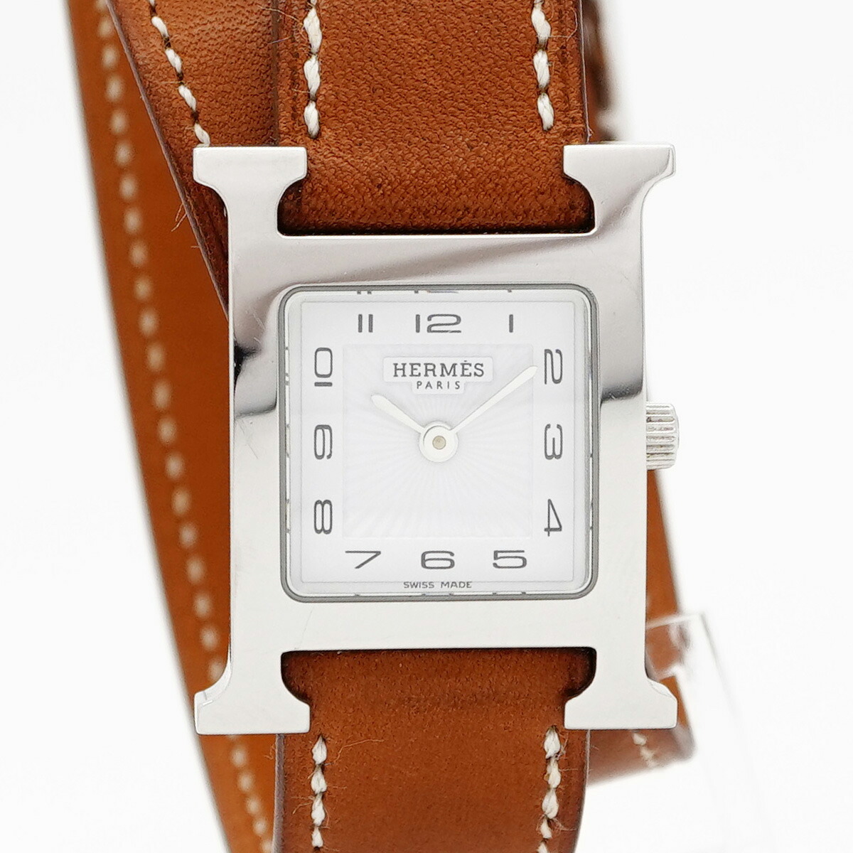 楽天市場】HERMES エルメス HウォッチPM 25mm ドゥブルトゥール HH1