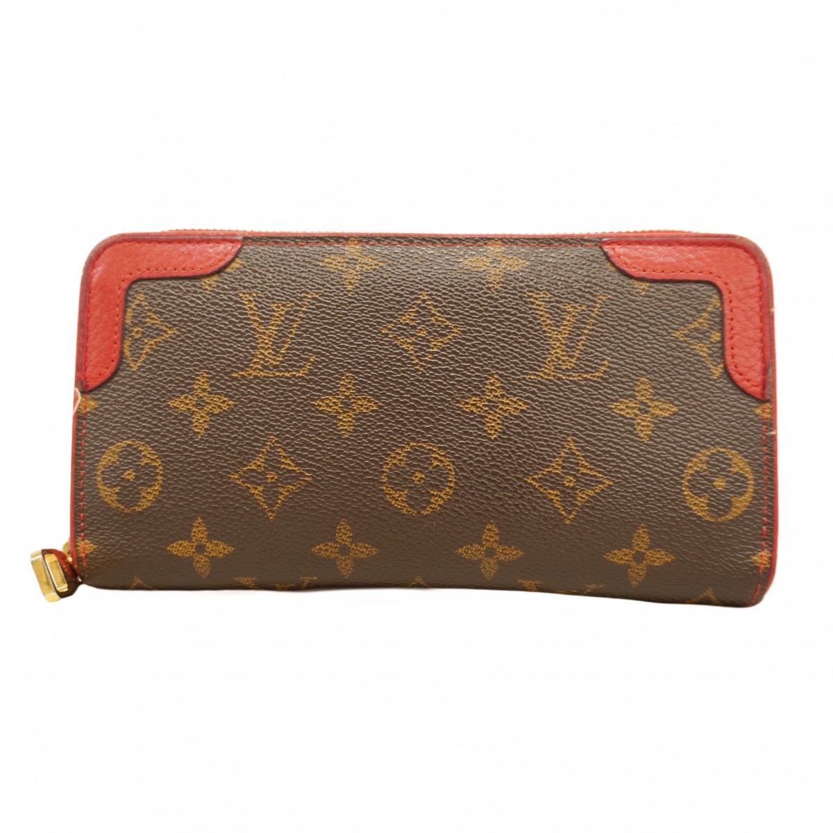 プ*ン様 Louis Vuitton モノグラム長財布 ブラック/レッド 正規紙袋無料】ルイヴィトン 長財布 ラウンドファスナー 新品