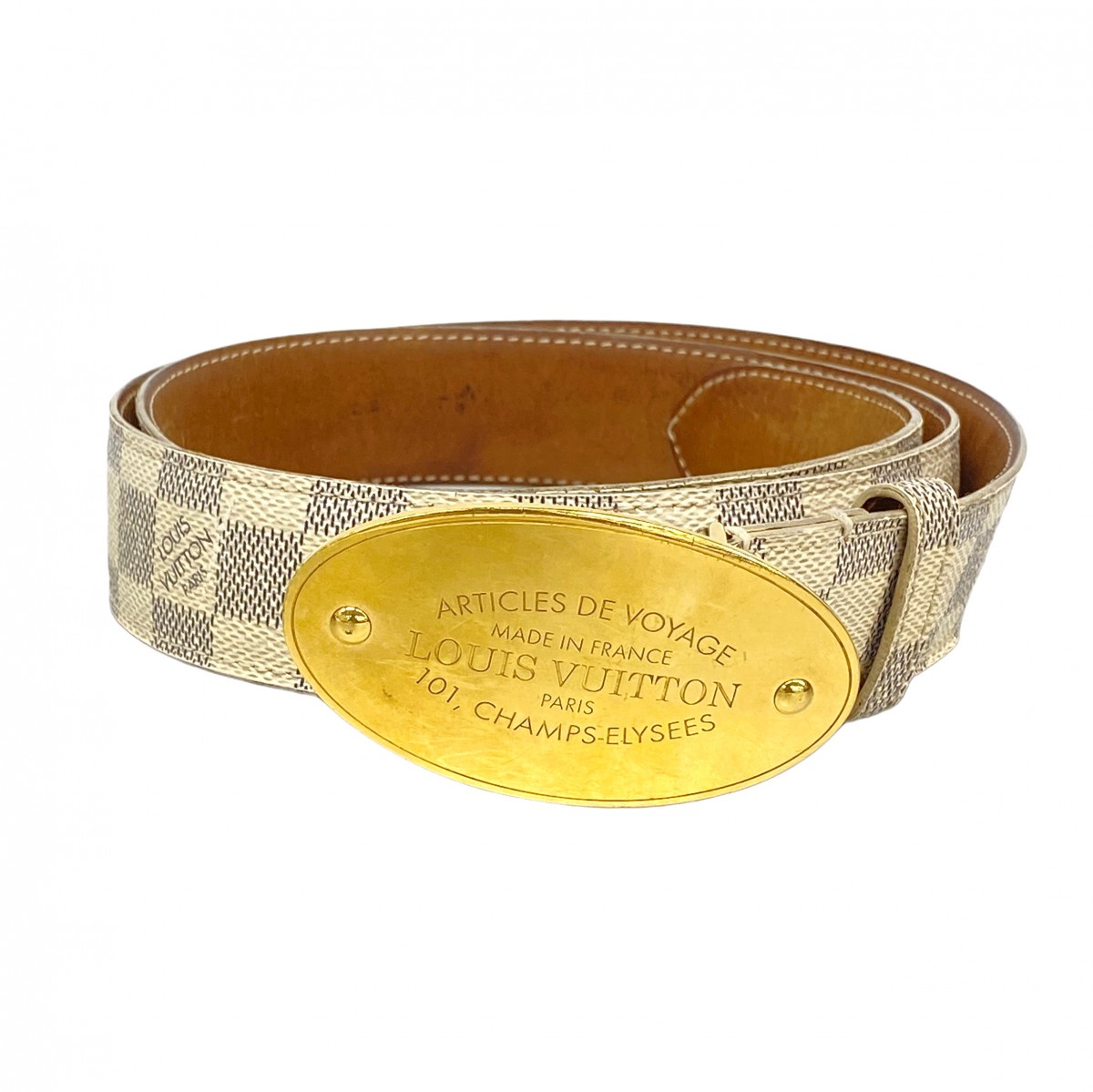 楽天市場】LOUIS VUITTON ルイ ヴィトン ダミエ アズール サンチュール