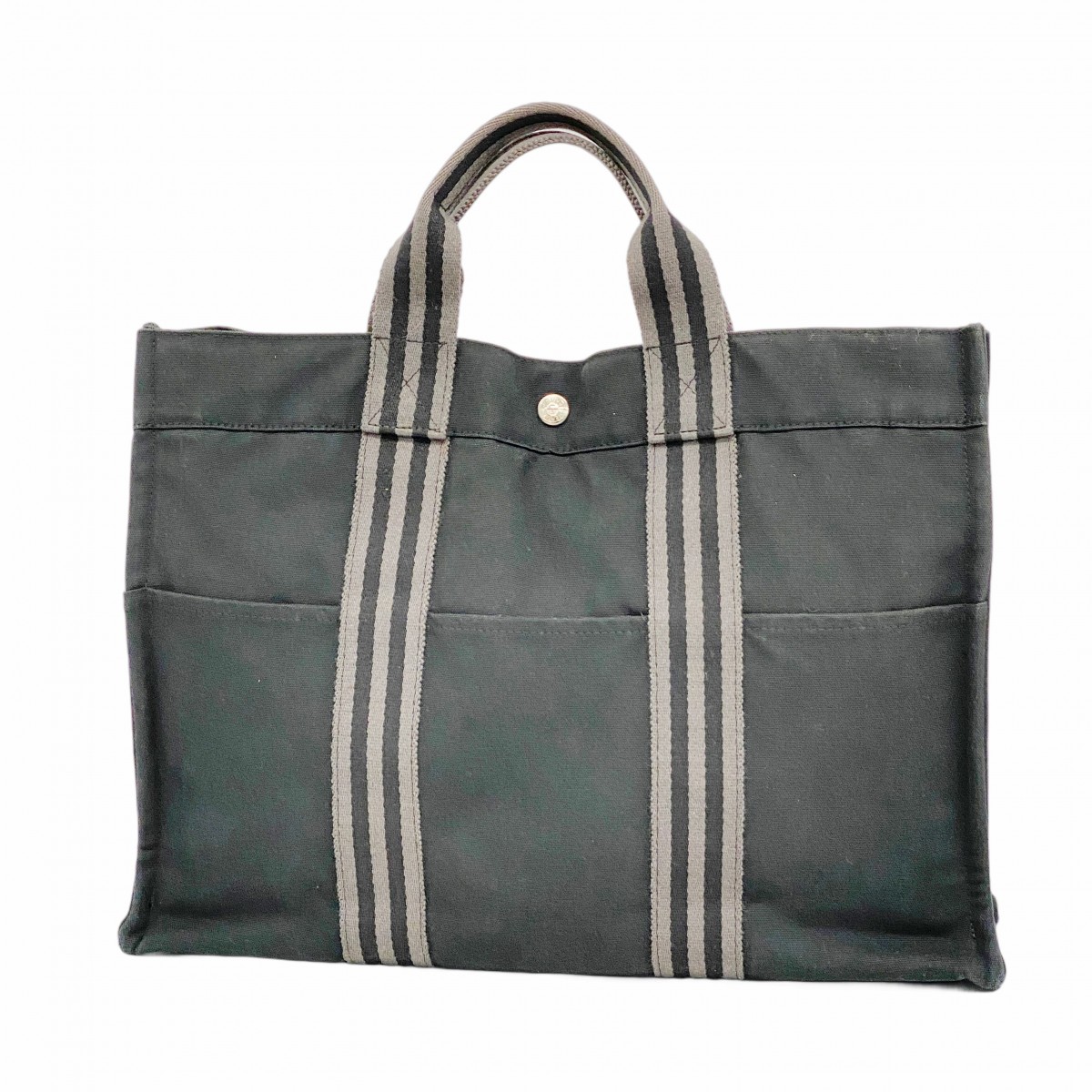 【最終値下】HERMES トートバッグ ブラック キャンバス 楽天市場】エルメス HERMES ブラック キャンバス フールトゥ MM トート